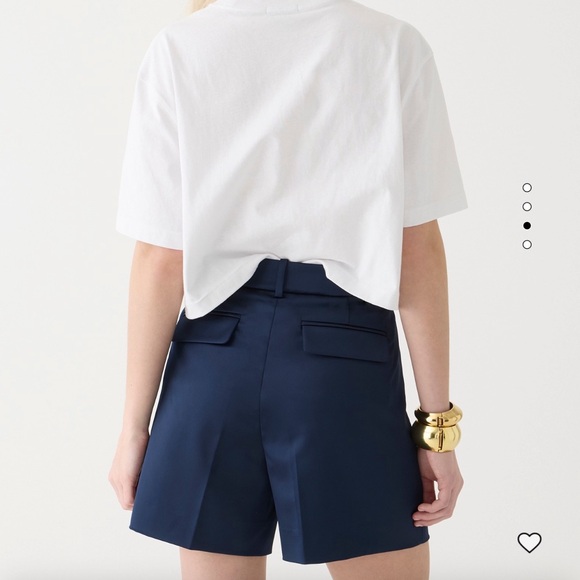 NWT: Pleated Suit Short in Tailored Satin - Picture 2 of 4